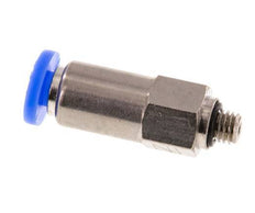 4mm & M5 Regeling-Uit Vernikkeld Messing/PBT Terugslagklep Insteekkoppeling Buitendraad 0.2-10 bar