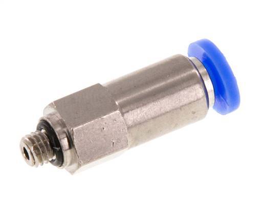 4mm & M5 Regeling-Uit Vernikkeld Messing/PBT Terugslagklep Insteekkoppeling Buitendraad 0.2-10 bar