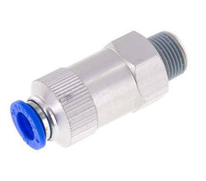 10mm & R3/8'' Regeling-Uit Aluminium Terugslagklep Insteekkoppeling Buitendraad 0.2-10 bar