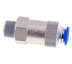 10mm & R3/8'' Regeling-Uit Aluminium Terugslagklep Insteekkoppeling Buitendraad 0.2-10 bar