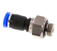 4mm & G1/8'' Draaidoorvoer Insteek Buitendraad Vernikkeld Messing/PBT NBR