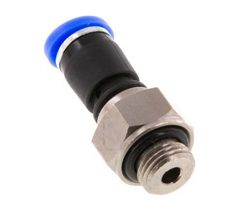 4mm & G1/8'' Draaidoorvoer Insteek Buitendraad Vernikkeld Messing/PBT NBR