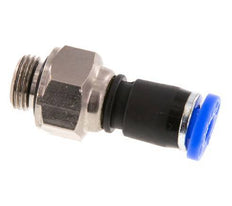 4mm & G1/8'' Draaidoorvoer Insteek Buitendraad Vernikkeld Messing/PBT NBR