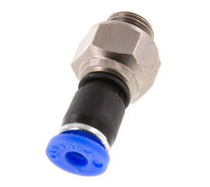 4mm & G1/8'' Draaidoorvoer Insteek Buitendraad Vernikkeld Messing/PBT NBR