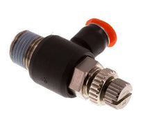 Flow Control Silencer Meter-In Elbow 4 mm - R1/8'' Brass/PBT