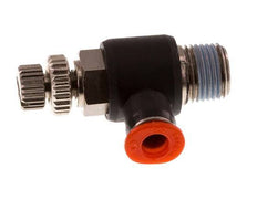 L-stuk Regelventiel 4 mm - R1/8'' Regeling-in Messing/PBT