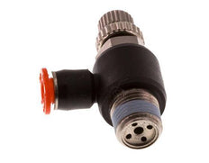 L-stuk Regelventiel 4 mm - R1/8'' Regeling-in Messing/PBT