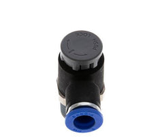 L-stuk Regelventiel 8 mm - R3/8'' Regeling-Uit Messing/Nylon Borgmoer