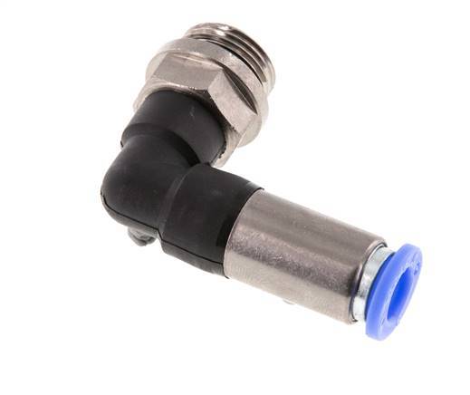 8mm & G3/8'' Zelfsluitende L-insteekkoppeling Vernikkeld messing/PBT buitendraad 0-10 bar