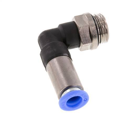 8mm & G3/8'' Zelfsluitende L-insteekkoppeling Vernikkeld messing/PBT buitendraad 0-10 bar