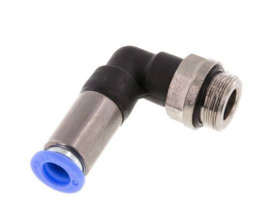 8mm & G3/8'' Zelfsluitende L-insteekkoppeling Vernikkeld messing/PBT buitendraad 0-10 bar