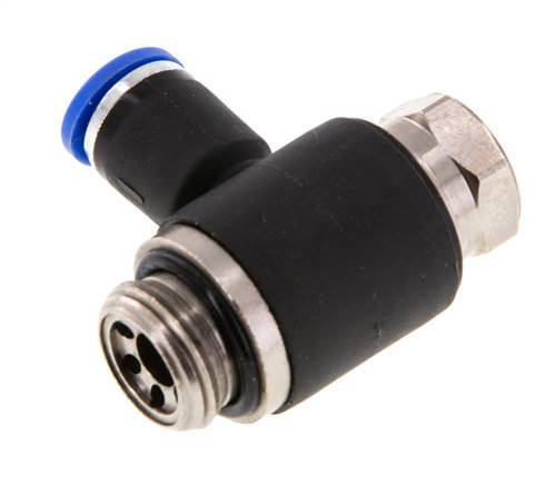 L-stuk Regelventiel 8 mm - G3/8'' Regeling-Uit Messing/Nylon Sleufschroef