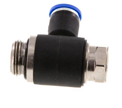 L-stuk Regelventiel 8 mm - G3/8'' Regeling-Uit Messing/Nylon Sleufschroef