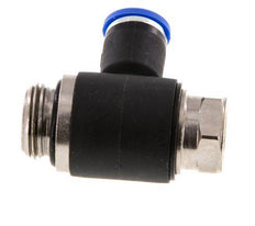 Flow Control Silencer Meter-Out Elbow 8 mm - G3/8'' Brass/PA 66 Slotted Screw