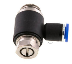 L-stuk Regelventiel 8 mm - G3/8'' Regeling-Uit Messing/Nylon Sleufschroef