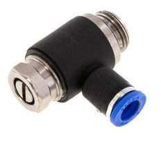 L-stuk Regelventiel 8 mm - G3/8'' Regeling-Uit Messing/Nylon Sleufschroef