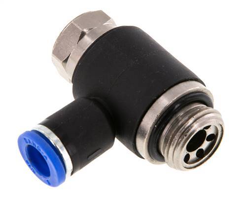L-stuk Regelventiel 8 mm - G3/8'' Regeling-Uit Messing/Nylon Sleufschroef