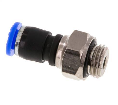 6mm & G1/4'' Draaidoorvoer Insteek Buitendraad Vernikkeld Messing/PBT NBR