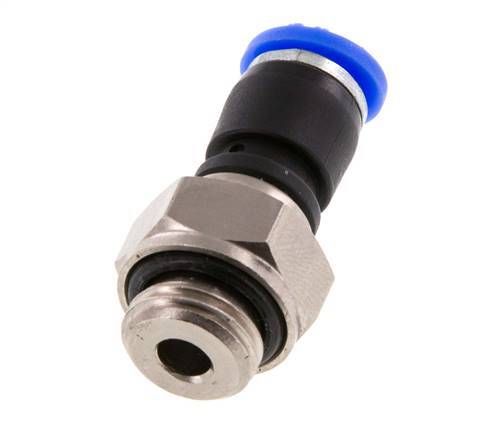 6mm & G1/4'' Draaidoorvoer Insteek Buitendraad Vernikkeld Messing/PBT NBR