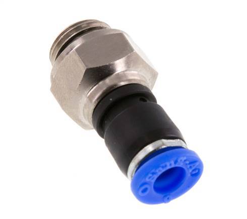 6mm & G1/4'' Draaidoorvoer Insteek Buitendraad Vernikkeld Messing/PBT NBR