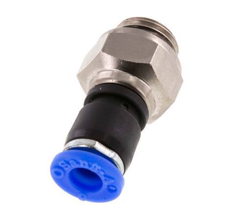 6mm & G1/4'' Draaidoorvoer Insteek Buitendraad Vernikkeld Messing/PBT NBR