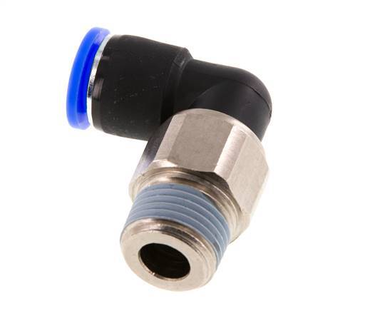 12mm & R1/2'' L-stuk Draaidoorvoer Insteek Buitendraad Vernikkeld Messing/PBT NBR
