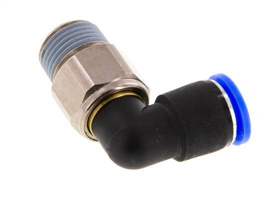 12mm & R1/2'' L-stuk Draaidoorvoer Insteek Buitendraad Vernikkeld Messing/PBT NBR