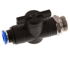 10 mm - G1/2'' Kunststof/Messing rechte 2-Weg Kogelkraan