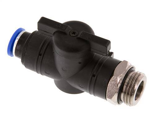 10 mm - G1/2'' Kunststof/Messing rechte 2-Weg Kogelkraan