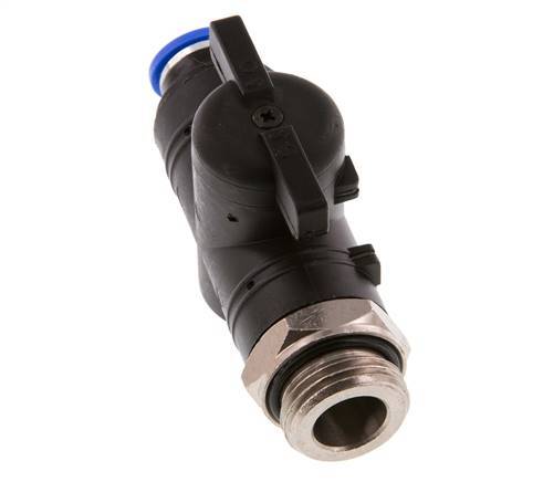 10 mm - G1/2'' Kunststof/Messing rechte 2-Weg Kogelkraan