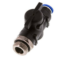 10 mm - G1/2'' Kunststof/Messing rechte 2-Weg Kogelkraan
