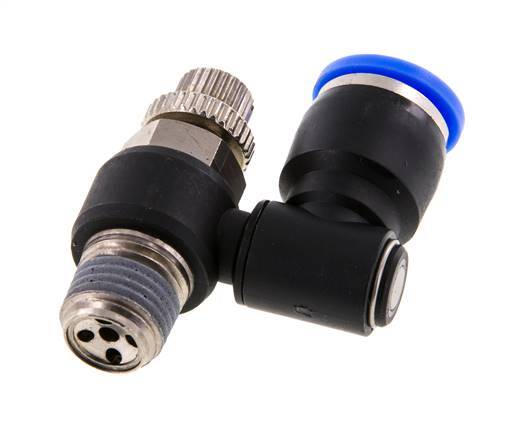 Draaibaar Regelventiel 10 mm - R1/4'' Regeling-Uit Messing/Nylon