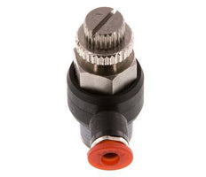 L-stuk Regelventiel 4 mm - R1/4'' Regeling-in Messing/Nylon