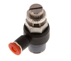 L-stuk Regelventiel 4 mm - R1/4'' Regeling-in Messing/Nylon