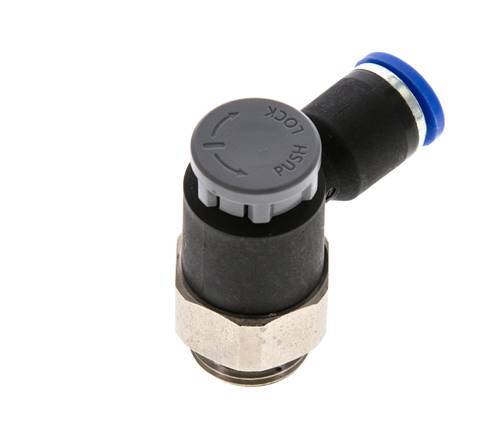 L-stuk Regelventiel 8 mm - G3/8'' Regeling-Uit Messing/Nylon Borgmoer