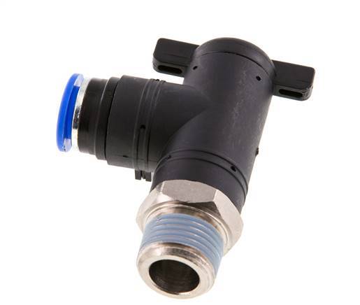12 mm - R1/2'' Kunststof/Messing L-stuk 2-Weg Kogelkraan