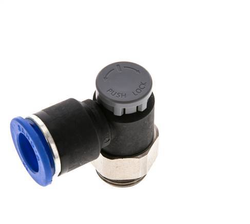 L-stuk Regelventiel 12 mm - G3/8'' Regeling-Uit Messing/Nylon Borgmoer