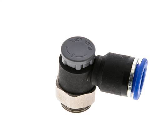 L-stuk Regelventiel 12 mm - G3/8'' Regeling-Uit Messing/Nylon Borgmoer