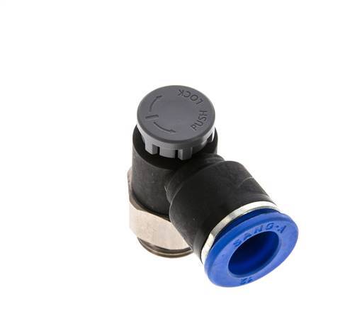 L-stuk Regelventiel 12 mm - G3/8'' Regeling-Uit Messing/Nylon Borgmoer