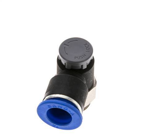 L-stuk Regelventiel 12 mm - G3/8'' Regeling-Uit Messing/Nylon Borgmoer