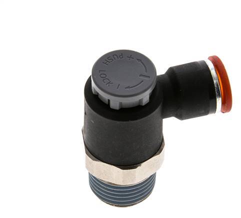 L-stuk Regelventiel 10 mm - R1/2'' Regeling-in Messing/Nylon Borgmoer