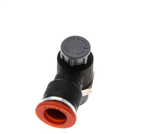 L-stuk Regelventiel 10 mm - R1/4'' Regeling-in Messing/Nylon Borgmoer