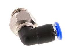 6mm & G1/4'' L-stuk Draaidoorvoer Insteek Buitendraad Vernikkeld Messing/PBT NBR