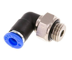 6mm & G1/4'' L-stuk Draaidoorvoer Insteek Buitendraad Vernikkeld Messing/PBT NBR