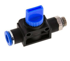 3/2-Way Shut-Off Hand Valve 8 mm - G1/8'' Plastic/Brass Tube-side venting