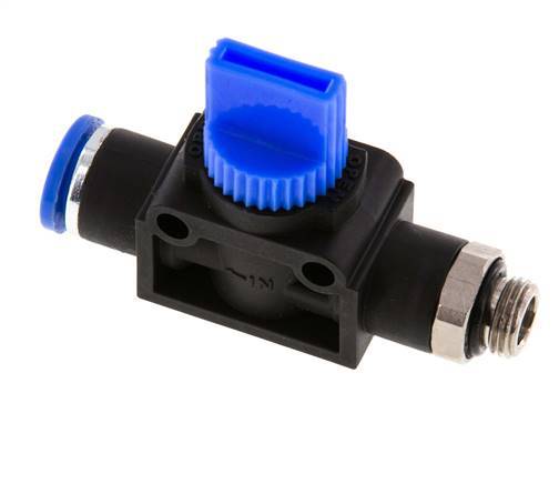 8 mm - G1/8'' Kunststof/Messing 3/2-Weg Handafsluiter Ontluchting aan Buiszijde