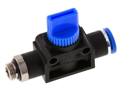 8 mm - G1/8'' Kunststof/Messing 3/2-Weg Handafsluiter Ontluchting aan Buiszijde