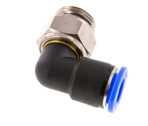 12mm & G1/2'' L-stuk Draaidoorvoer Insteek Buitendraad Vernikkeld Messing/PBT NBR
