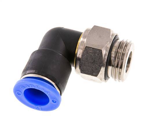 12mm & G1/2'' L-stuk Draaidoorvoer Insteek Buitendraad Vernikkeld Messing/PBT NBR