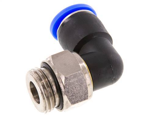 12mm & G1/2'' L-stuk Draaidoorvoer Insteek Buitendraad Vernikkeld Messing/PBT NBR
